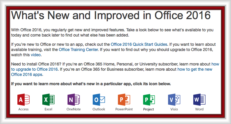 office 2016 for mac base applications